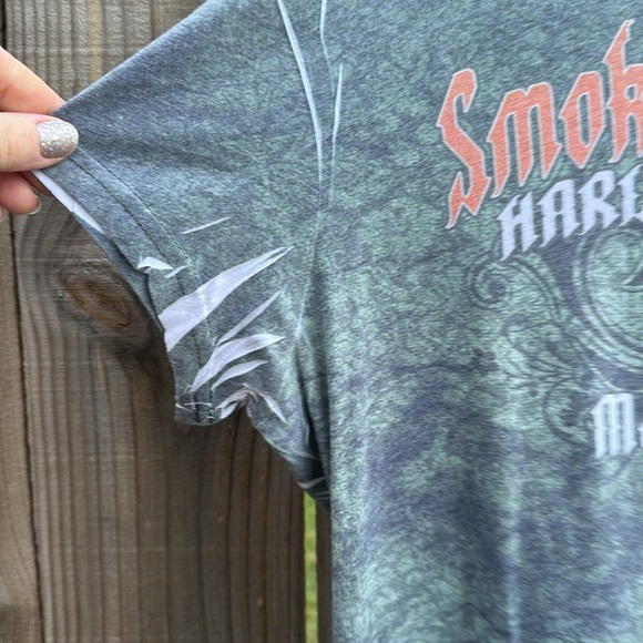 Harley-Davidson Green Rock & Roads Tee - Picture 5 of 6